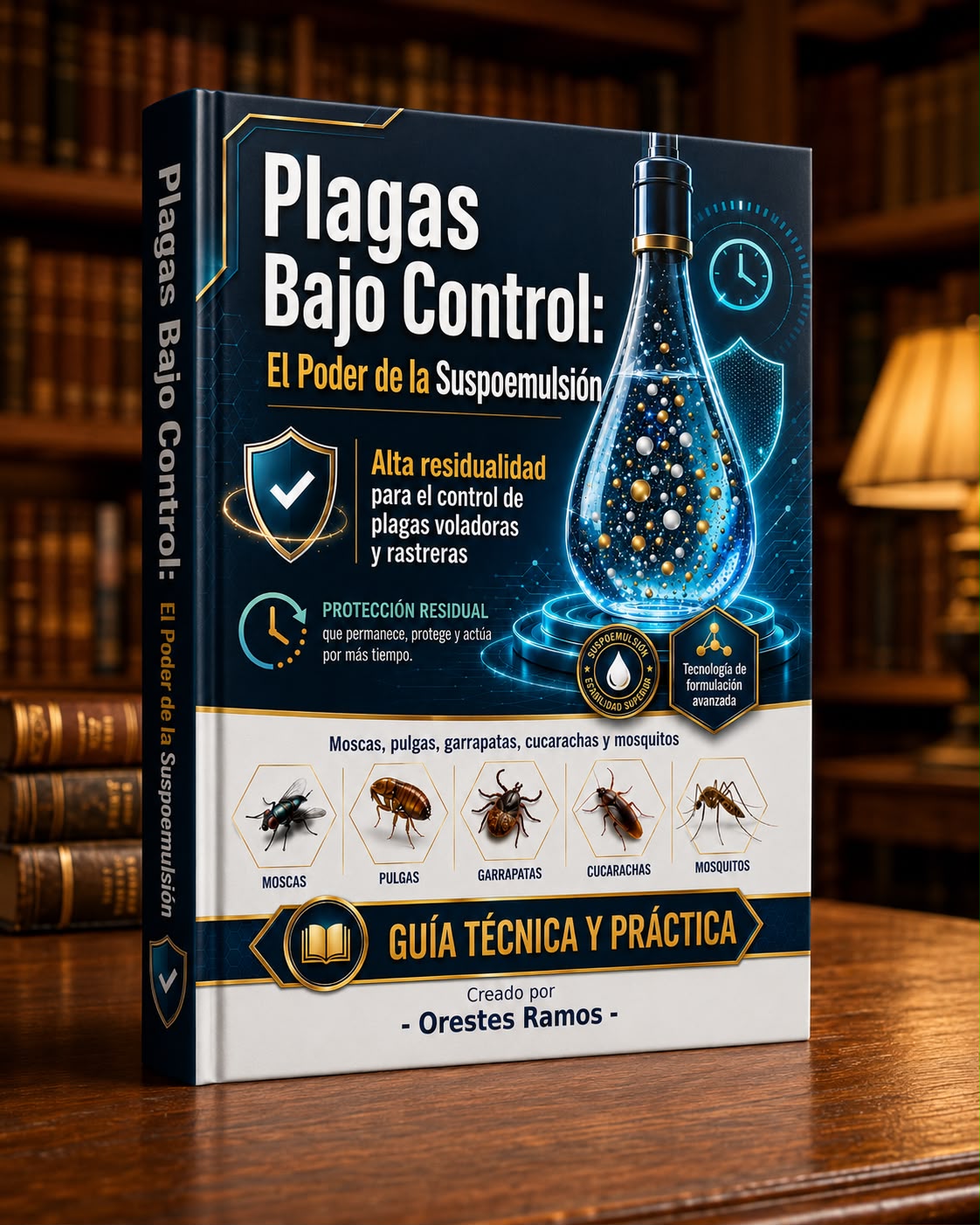 Portada del libro Plagas bajo control: el poder de la suspoemulsión, de Orestes Ramos